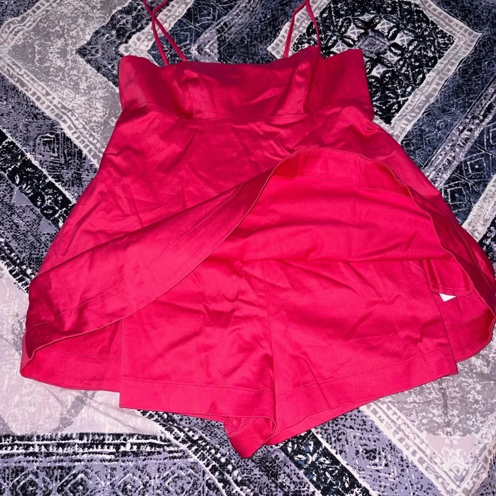 Anthropologie Pink Square Neck Peplum Romper NWT SIZE 2 - Picture 11 of 11
